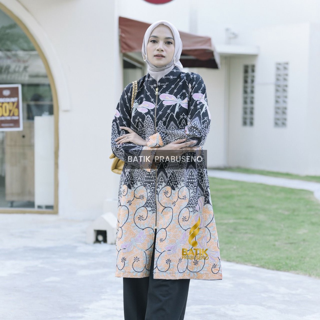 Tunik Motif Niskala Batik Wanita Ori By Prabuseno Bahan Adem Halus Berkwalitas Terbaik Seragam Kerja