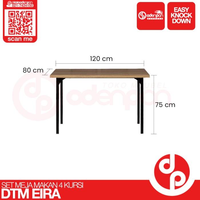 MEJA MAKAN / DINING TABLE 4 KURSI DTM EIRA - FREE ONGKIR [ODENPAN]