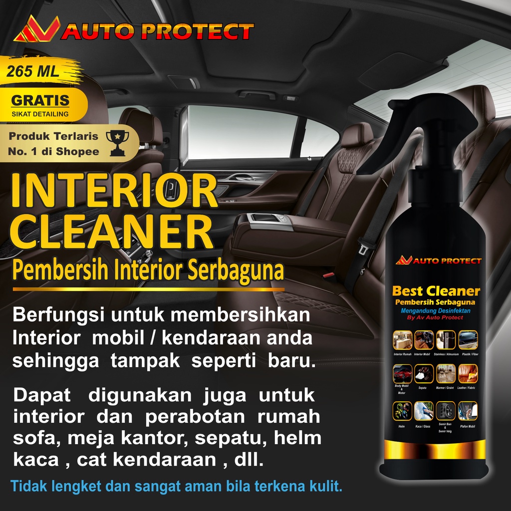 Pembersih Interior Mobil - Pembersih  Jok - Plafon Mobil | Interior Cleaner | Pembersih Serbaguna | By Av Auto Protect