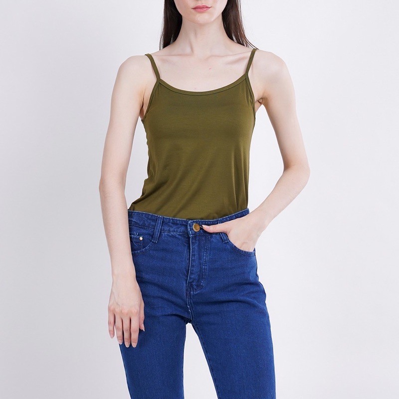 TANK TOP | SINGLET | TANK TOP TALI|SALE MURAH 1 KG MUAT 12PC | BAHAN SPANDEK FIT  L-army