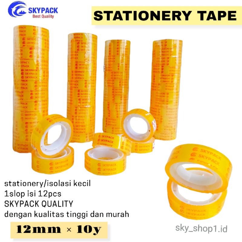 

STATIONERY TAPE / ISOLASI KECIL (SKYPACK) 12mm × 10y