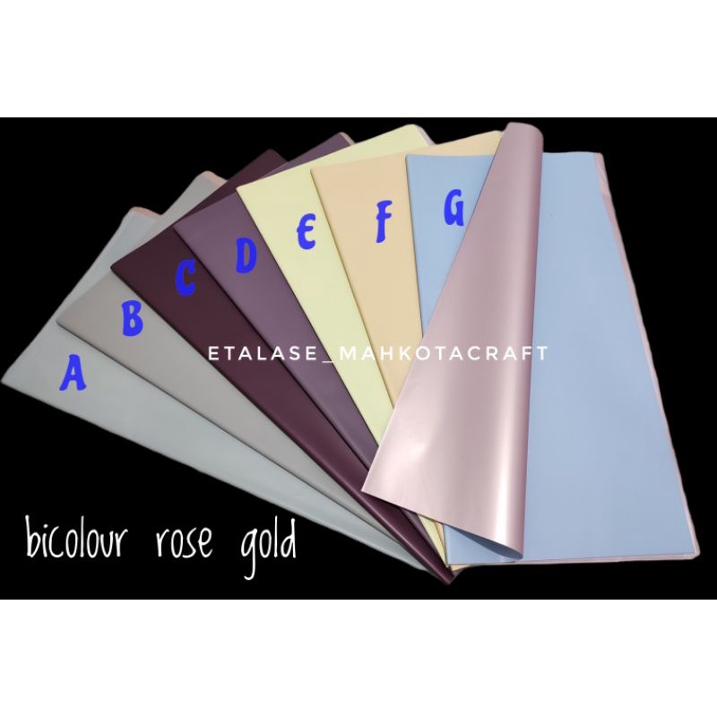 

1 lembar kertas cellophane rosegold