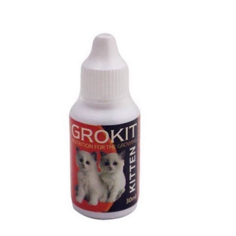 Grokit 30ml Vitamin Pertumbuhan Anak Kucing Kitten