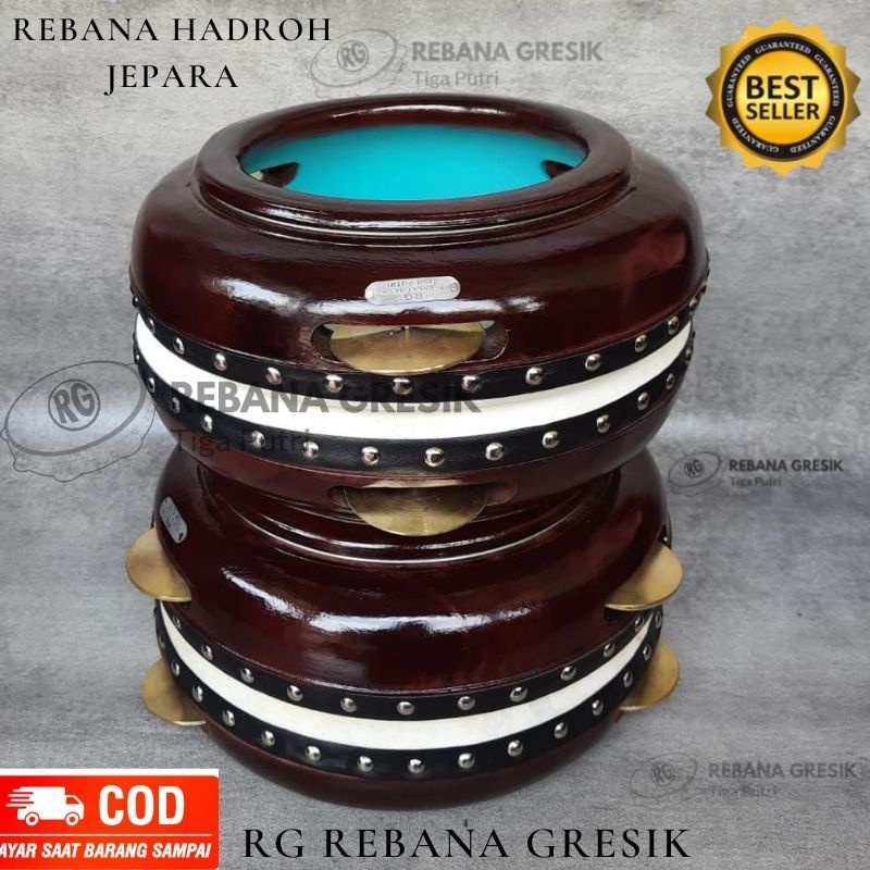 rebana hadroh satu set bas banjari