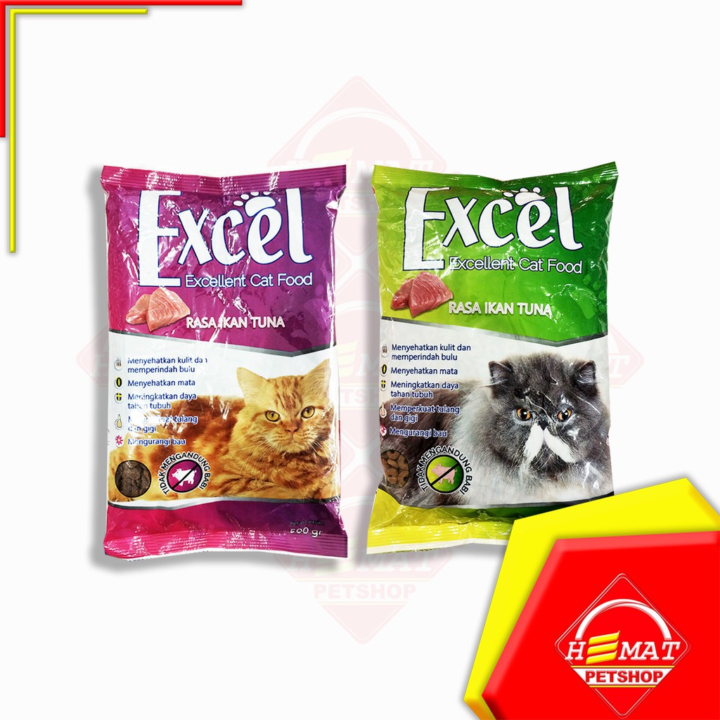 Excel Excellent Cat Food 500 Gram Makanan Kucing Donat Ikan Shopee Indonesia