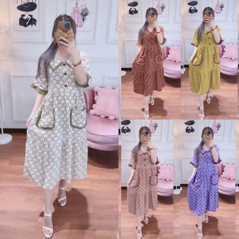 BAJU DRESS WANITA TERBARU|DASTER WANITA KEKINIAN|DRESS RAYON PREMIUM|BAJU SANTAI|DASTER TERBARU|FASH