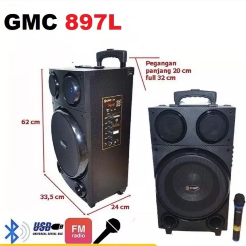 Speaker 10" GMC 897L bonus mic wireless