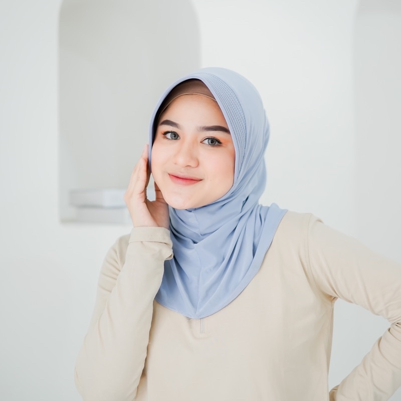 Gianina Hijab Bergo Sport-Light grey