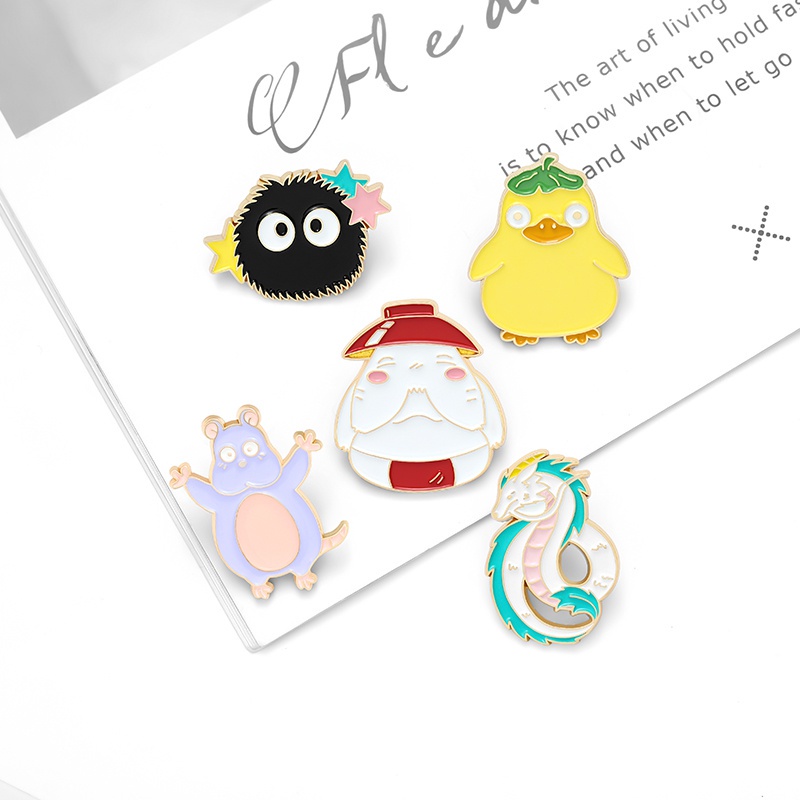 Bros Pin Enamel Desain Kartun Anime Spirited Away Untuk Hadiah