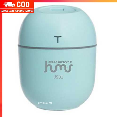 (100% BARANG ORI) Taffware HUMI Mini Air Humidifier Aromatherapy LED Light 220ml - JS01