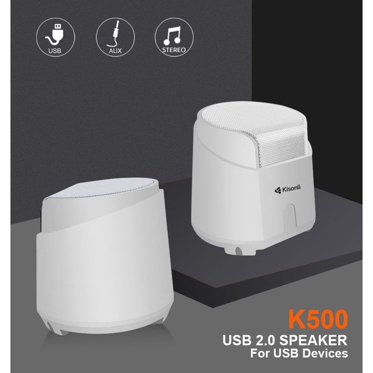 Speaker 2.0 Komputer / Laptop Kisonli K-500 With Volume Control