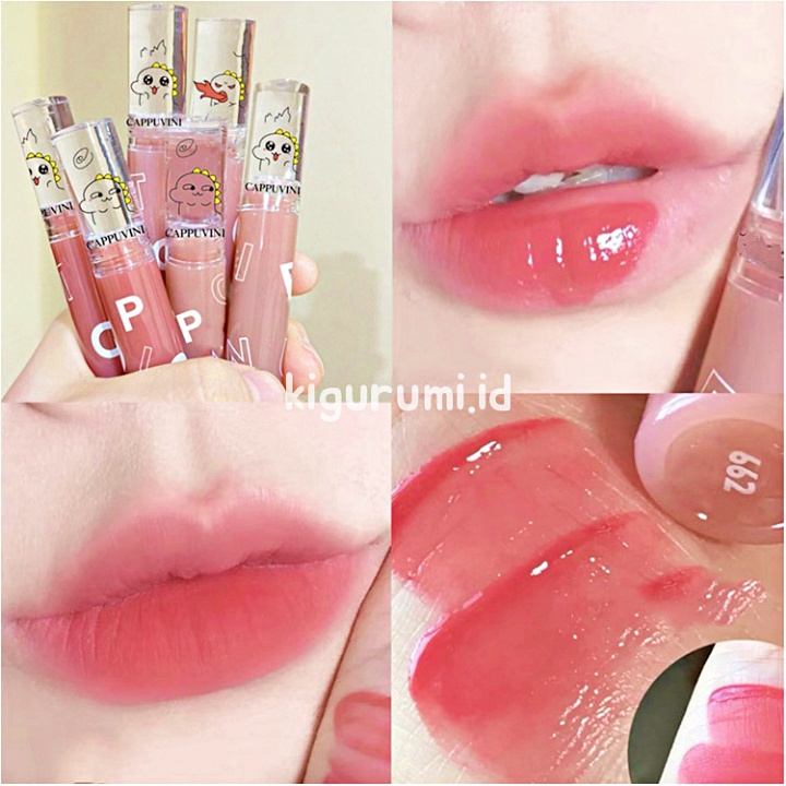 CAPPUVINI Monster Jelly Lip Cream Watery Luminous Lip Glaze Lipstik Liptint