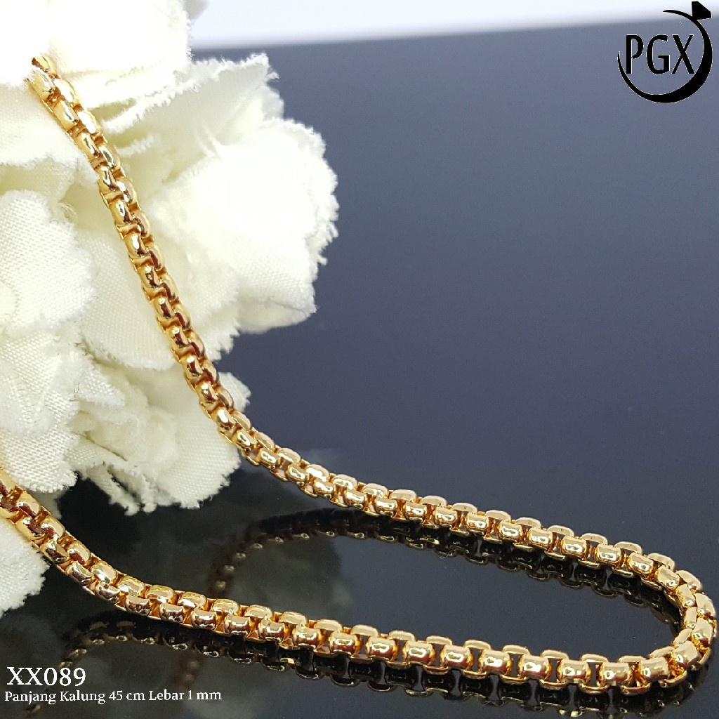 PGX Kalung Pria Wanita Xuping Perhiasan Lapis Emas Aksesoris Fashion Premium - XX089