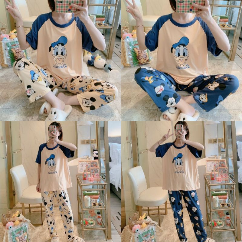 Setelan Baju Celana Tidur Piyama Donald Duck Donal Bebek