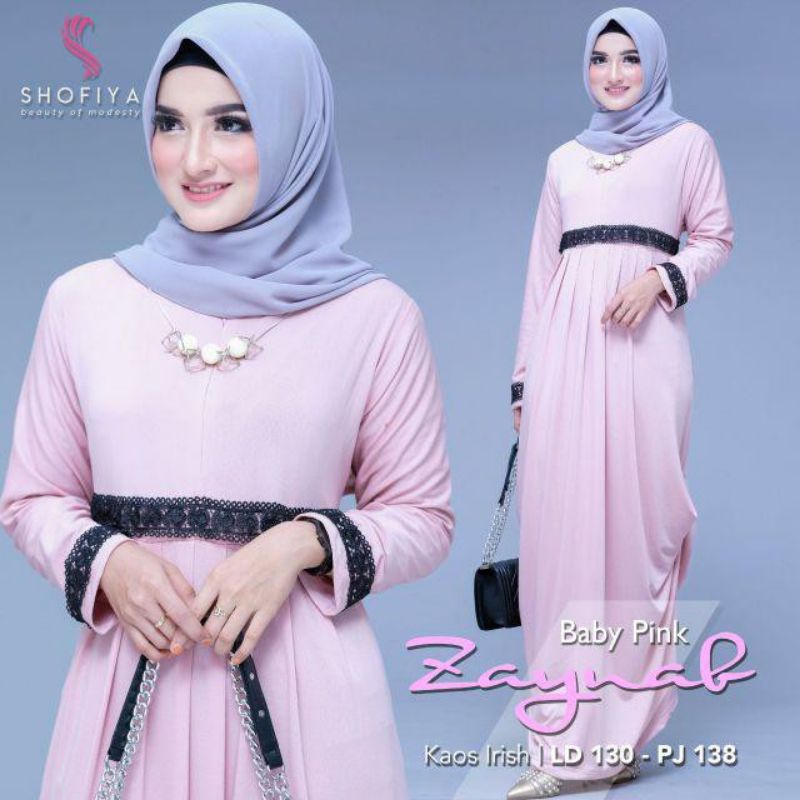 Zaynab maxi dress fashion muslim remaja wanita