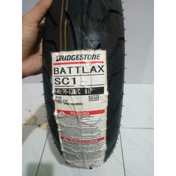 BAN LUAR BRIDGESTONE BATTLAX SC UKURAN 140/70-13 TUBELESS