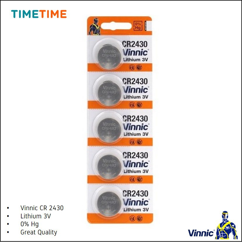 Baterai CR2430 Vinnic CR 2430 Original Lithium Battery 3V