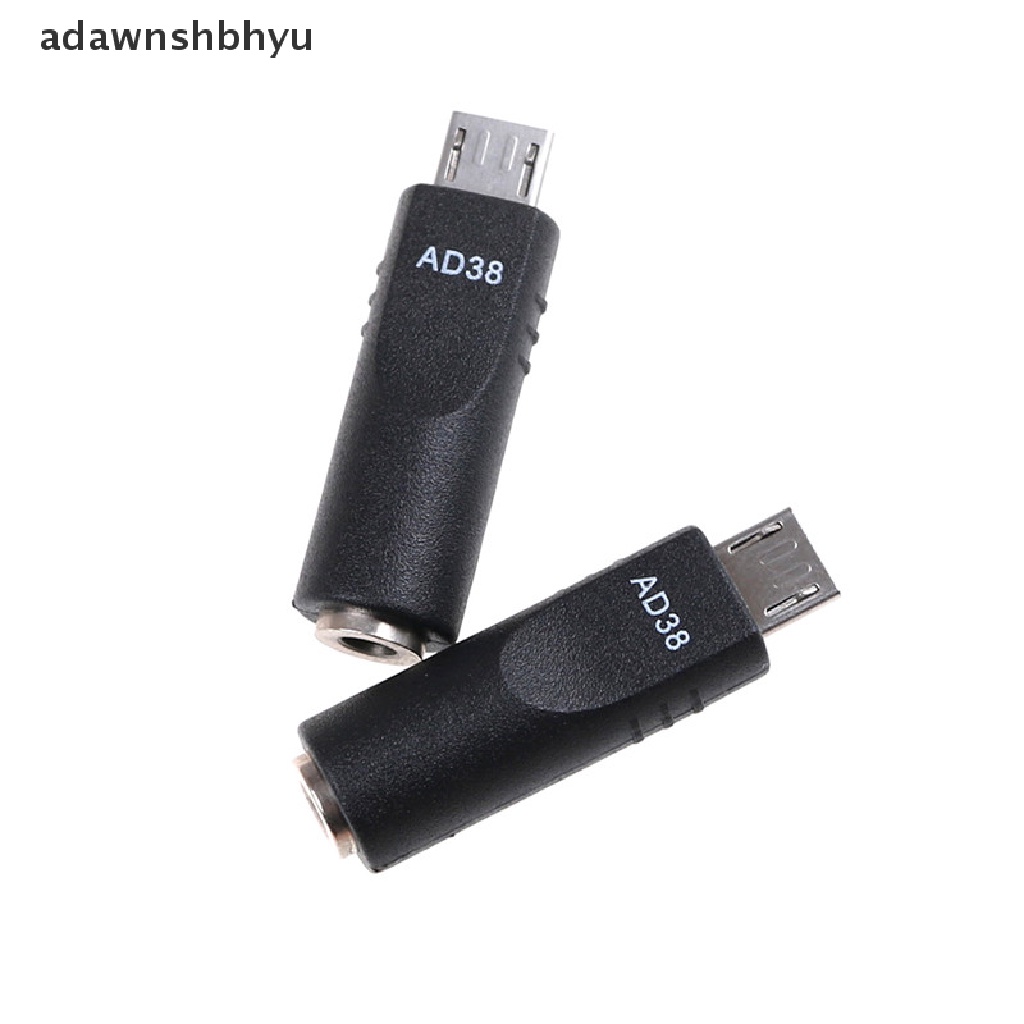 Adawnshbhyu 2pcs 3.5mm x 1.1mm Female To Micro USB 5pin Male DC Converter Charger Adapter