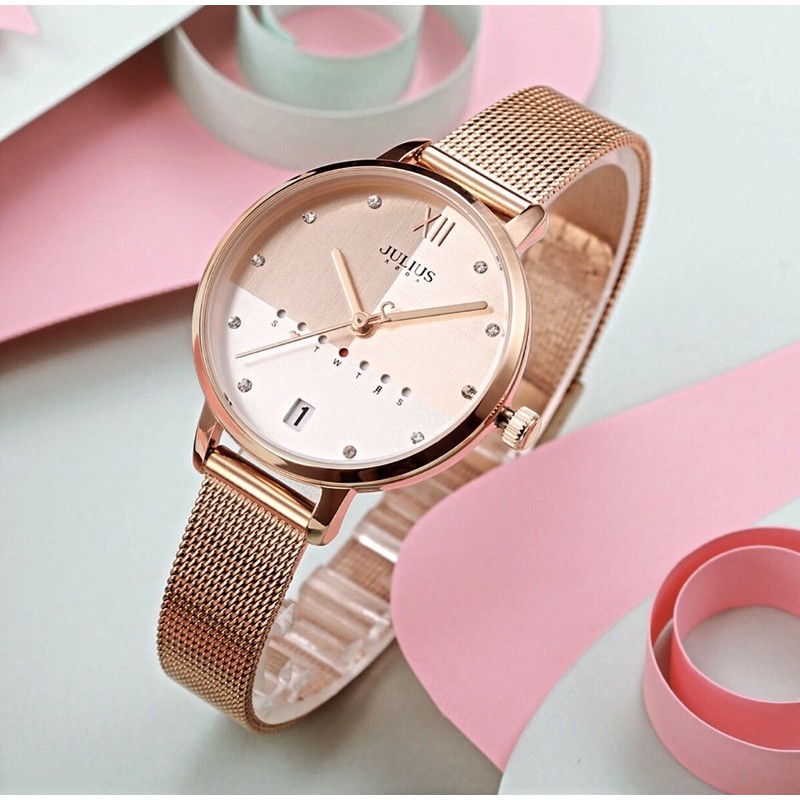 JULIUS JA-1100 Jam Tangan Wanita Rantai Korea Original