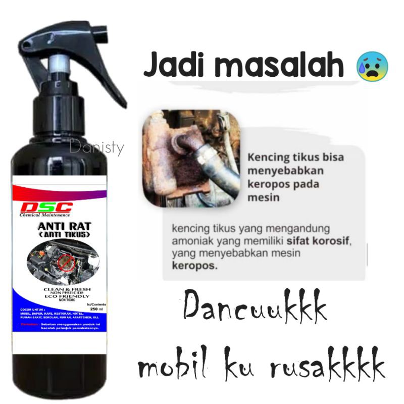 Anti gigitan tikus/Pengusir tikus mobil spray 250 ml anti tikus DSC rapellent rat tikus penolak tikus