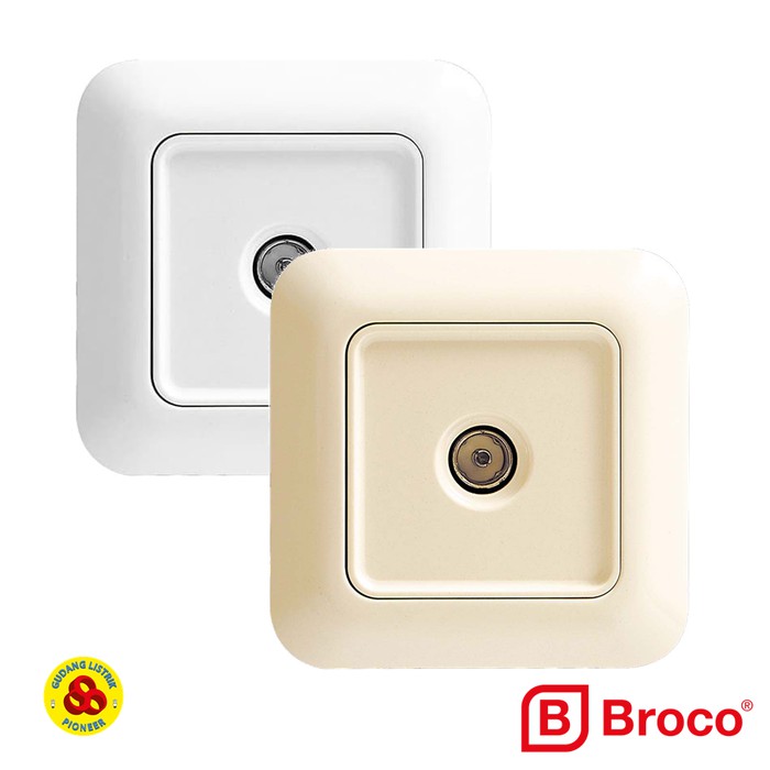 Broco Stop Kontak TV Gracio 4183 1 Gang Outlet Antenna TV