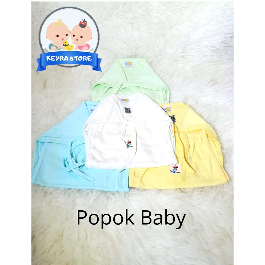 3 PCS POPOK BAYI I-OL POPOK KAIN TALI MOTIF POLOS SNI
