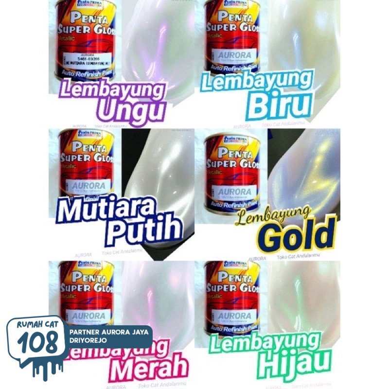 Cat Penta Super Gloss Mutiara Lembayung Metalik 200ml Duco Semprot Motor Mobil Sepeda Ungu Purple Vi