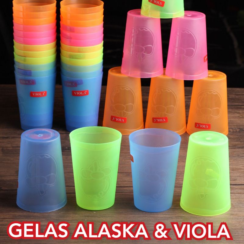 GELAS PLASTIK KH ALASKA/VIOLA MANGGIS MURAH