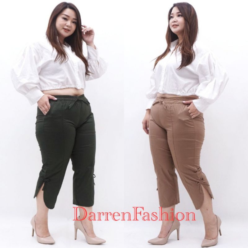 Dolphin Pants Katun 7/9 Jumbo . Celana Katun Stretch Jumbo 7/9 Murah