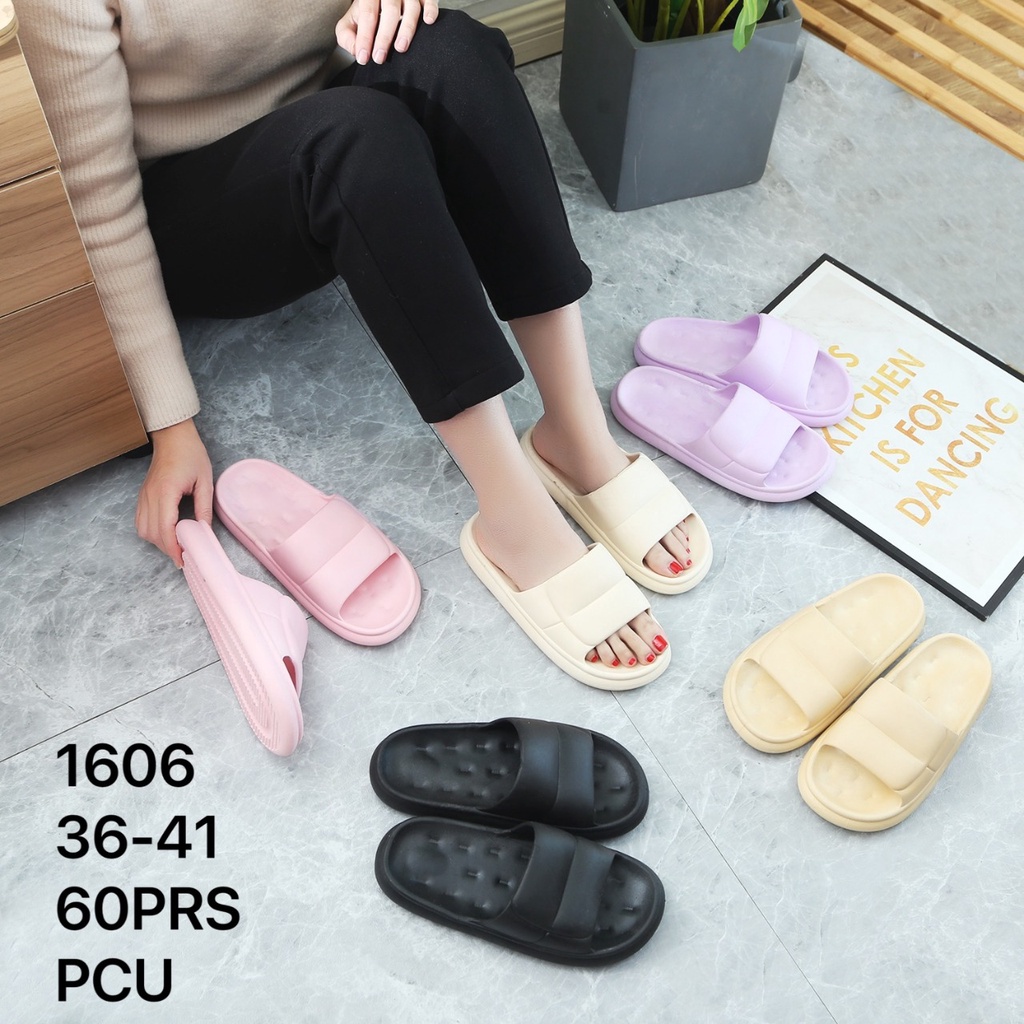 BALANCE Sandal Jelly Slop Wanita Import Bahan Empuk Lentur ELastis Anti Slip 1606