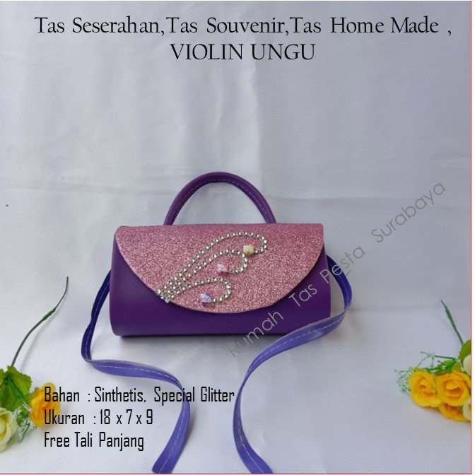 Tas Seserahan,Tas Souvenir,Tas Home Made ,VIOLIN UNGU