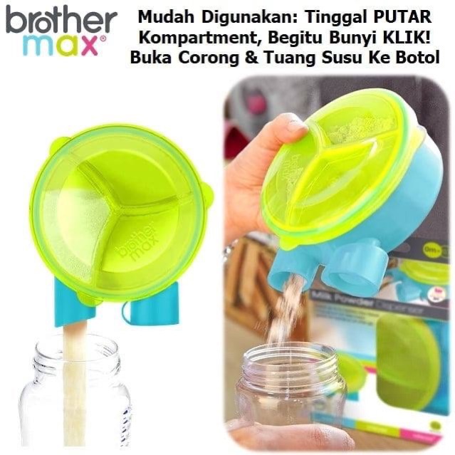 Brother max milk powder dispenser - wadah makanan mpasi bayi | dispenser susu bayi