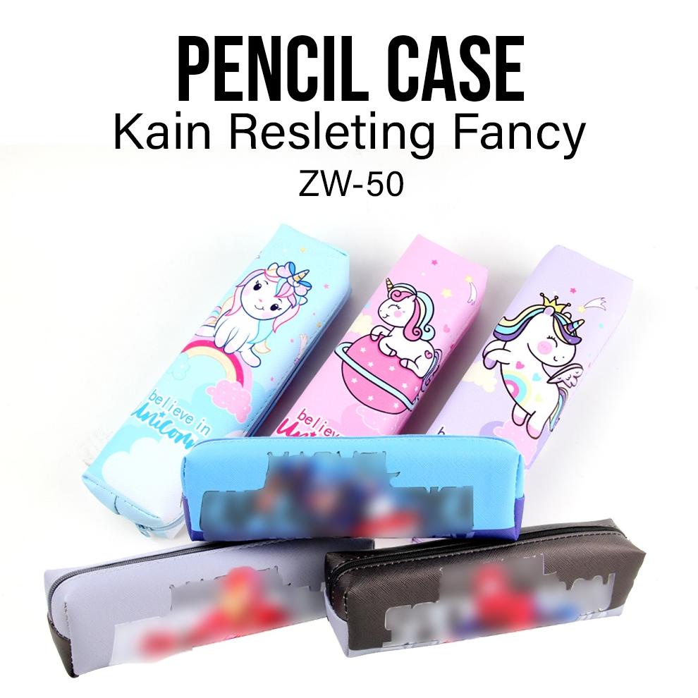 

((BISA COD)) Tempat pensil Kain Unicorn Superhero ZW50 / kotak pensil resleting ZW50
