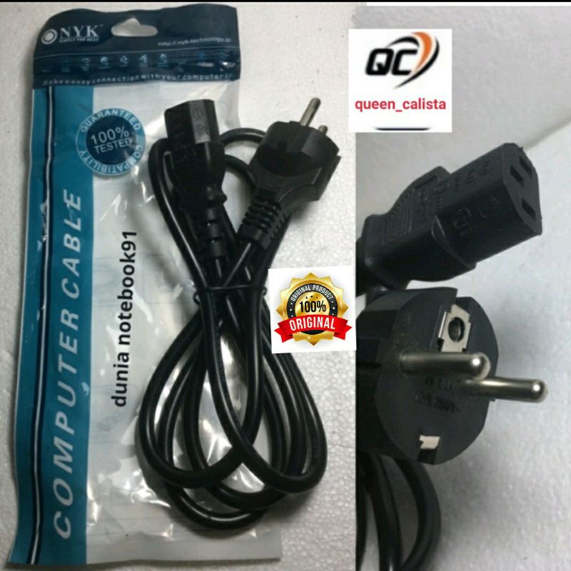 Jual Kabel Power PC Komputer Tebal Kabel lubang tiga Monitor HYDRA 3 ...
