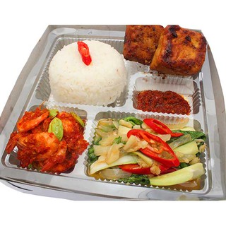 Nasi Box Kotak Bento Paket Standar isi 5 Halal, Enak, Higienis | Shopee