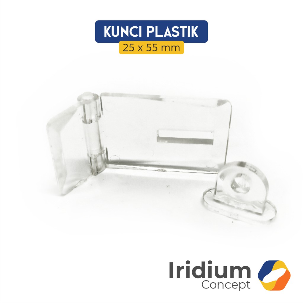 Kunci kotak gembok akrilik bening acrylic box lock plastik kecil