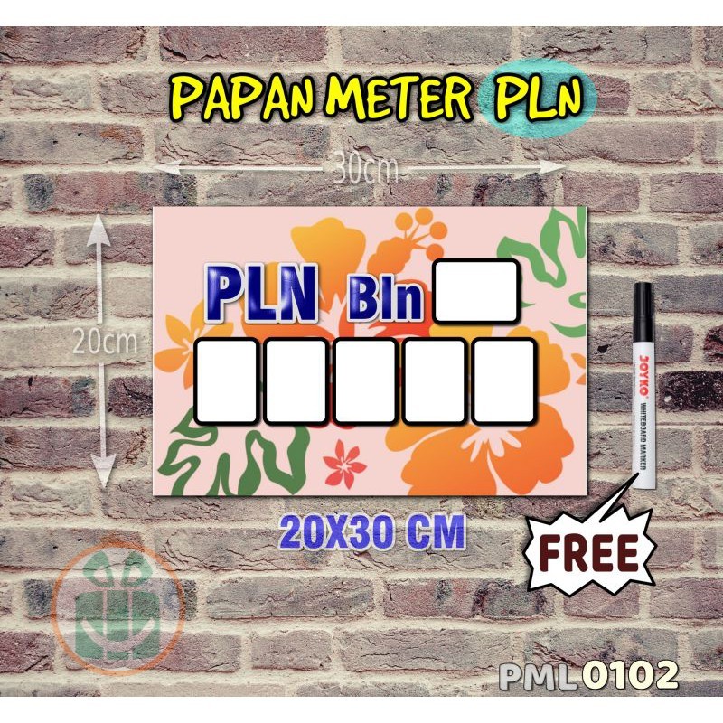 

SBC Papan Meter Listrik PLN PAM motif Unik - Floral 02