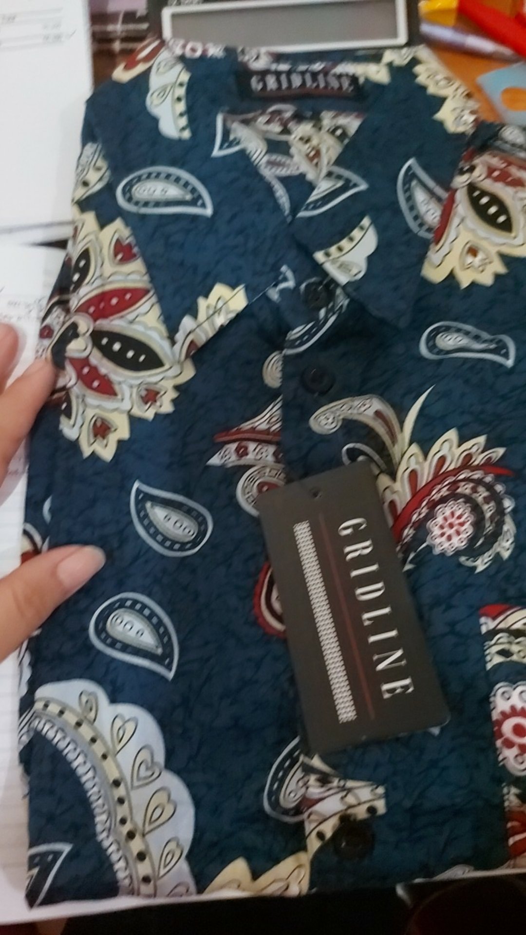 [gridline - Regular1] Kemeja Batik Pria Katun Lengan Pendek Regular R021 R022 R023 R024 R025 R026