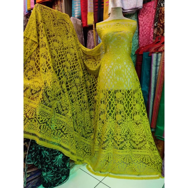 Semi Prancis 1.5m x 1.5m / bakal kebaya / kebaya murah / kebaya medan / kebaya wisuda / seragaman