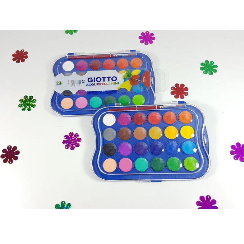 

[SET] GIOTTO MINI WATER COLOR BLOCKS 24C 352600 CAT AIR PEWARNA WATERCOLOUR 352600^