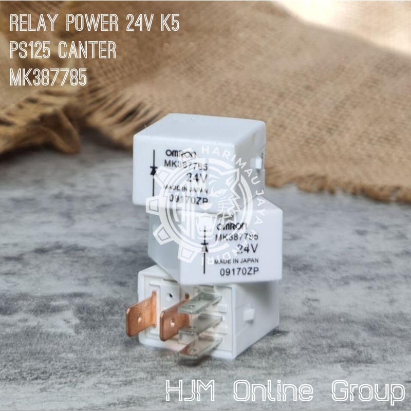 RELAY POWER 24V KAKI 5 PS125 PS110 CANTER OMRON MK387785