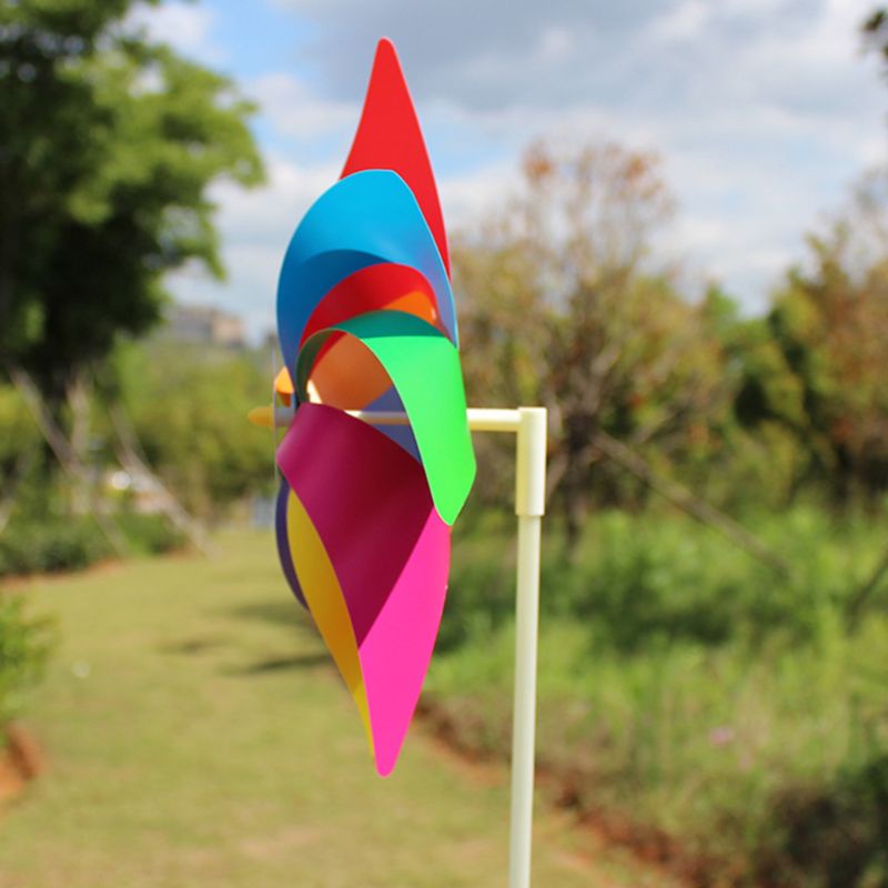 Mary Plastik Colorful Windmill Wind Spinner Mainan Anak Rumput Taman Halaman Pesta Decor Out