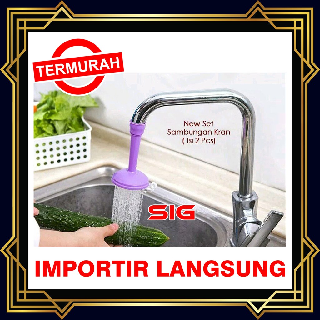 Sambungan Kran keran (Isi 2 pcs) irit air hingga 50% - FAUCET EXTENSION HEAD