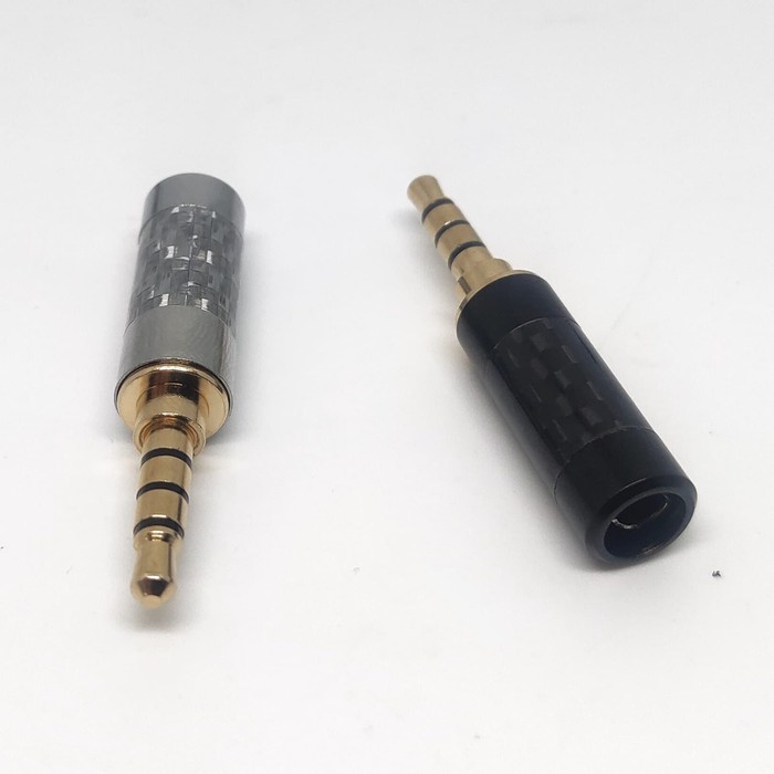 Carbon Firber 4 Poles Jack 3.5mm Replacement Microphone Type