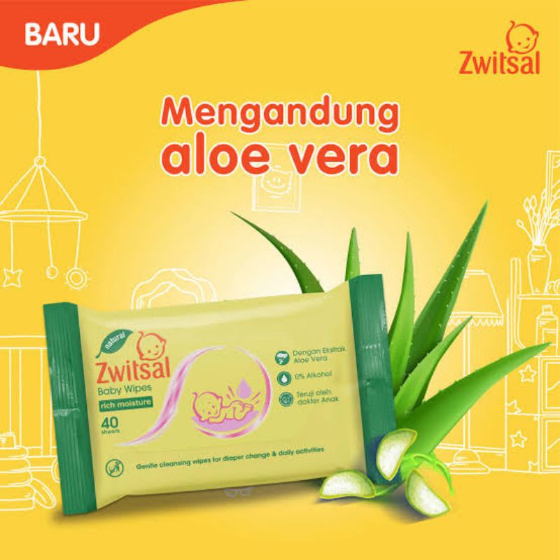 Zwitsal Baby Wipes - Zwitsal Sensitive Wipes - Tissue Basah Bayi - Tisu Basah - Tissu Basah