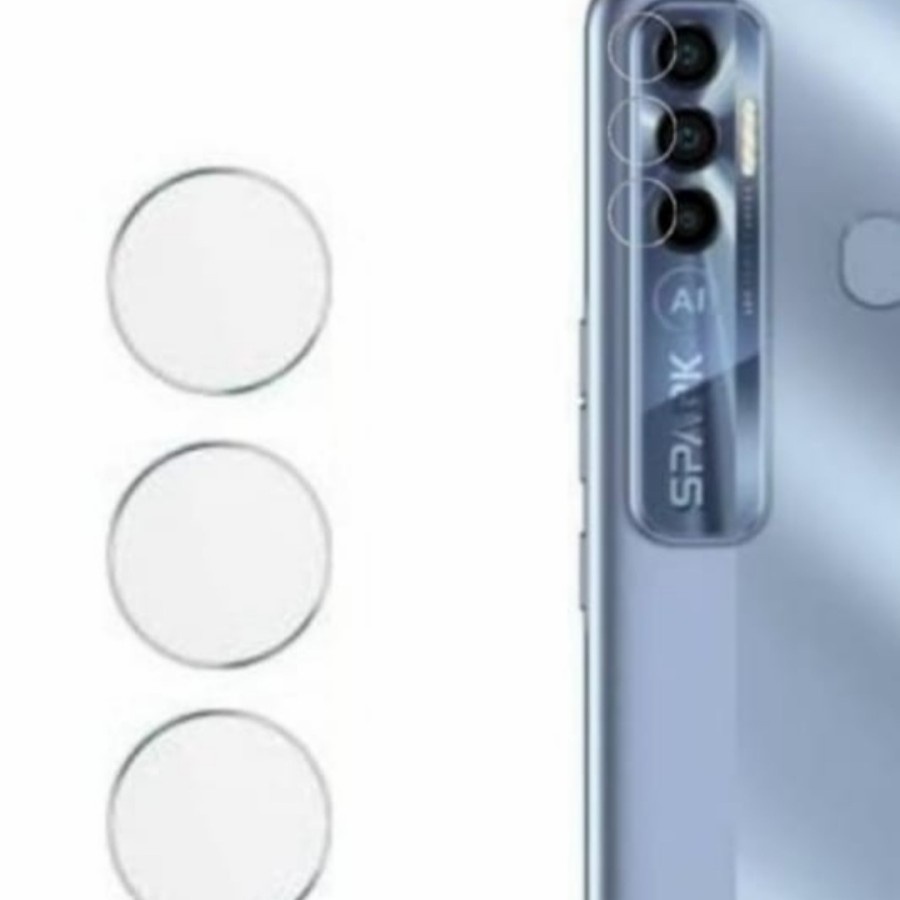 TECNO POVA 2 SPARK 9T 6 GO 7 PRO POVA 4 PRO POVA 4 ANTI GORES KAMERA PELINDUNG KAMERA BELAKANG LENS GUARD CAMERA FULL COVER TEMPRED CAMERA