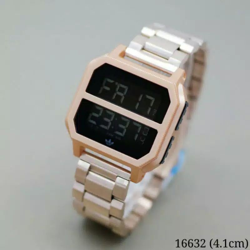jam tangan Digital unisex pria & wanita Adidas jendela LS-16632 rantai diameter 4,1cm