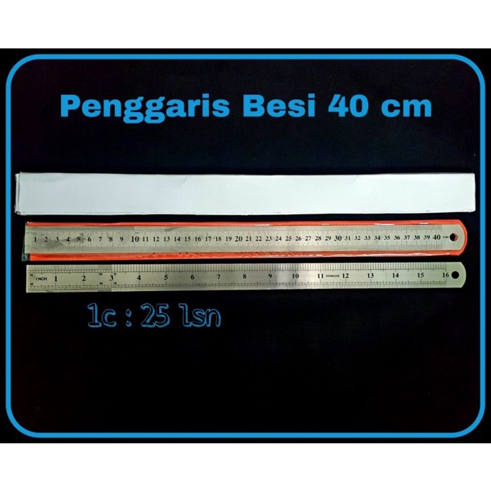 

BOS Penggaris Besi MICROTOP 40 cm / Garisan Besi / Metal Ruler