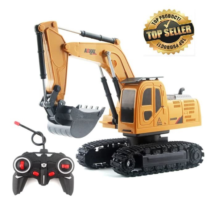 rc excavator 6CH metal alloy AOHAI 3857 skala 1:24 mainan remote