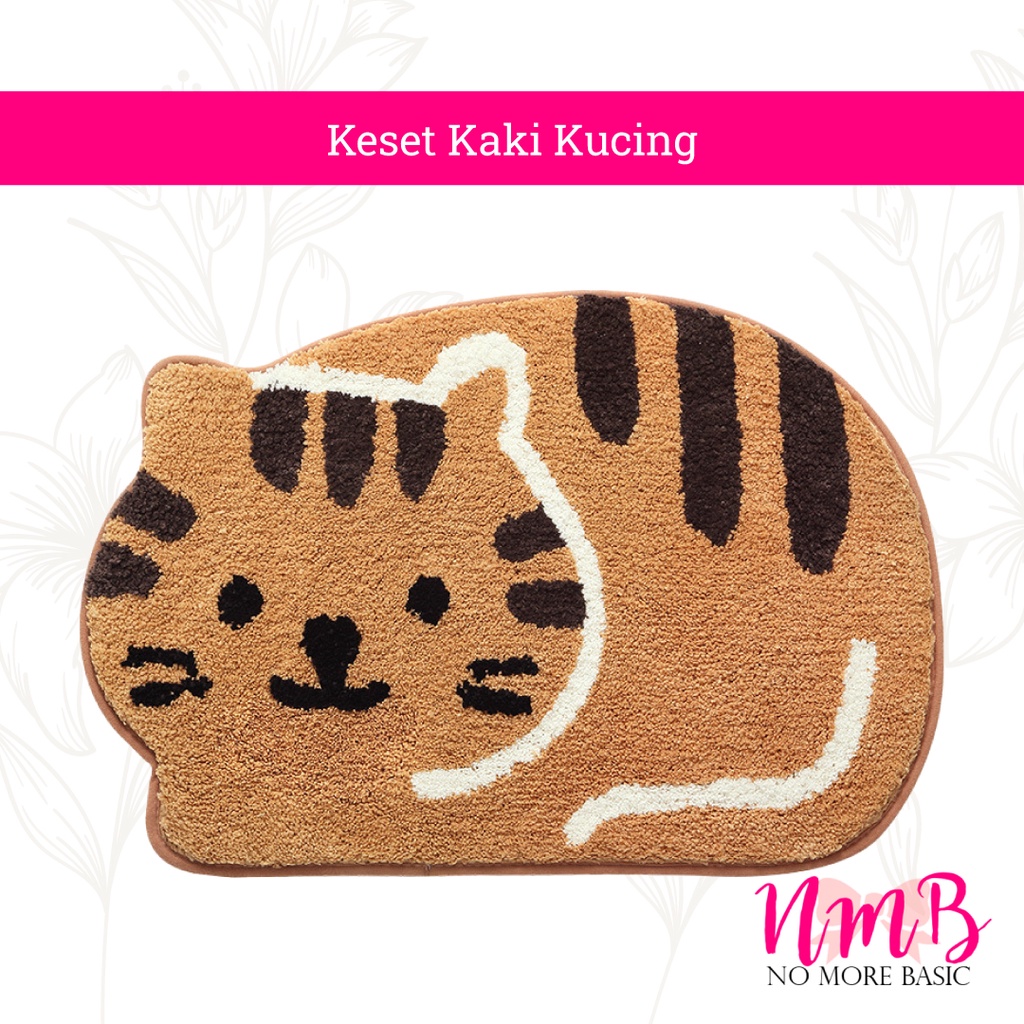 Keset Kaki Karakter Kucing Anti Slip Dekorasi Rumah Anak-Anak | Cat Paw Doormat